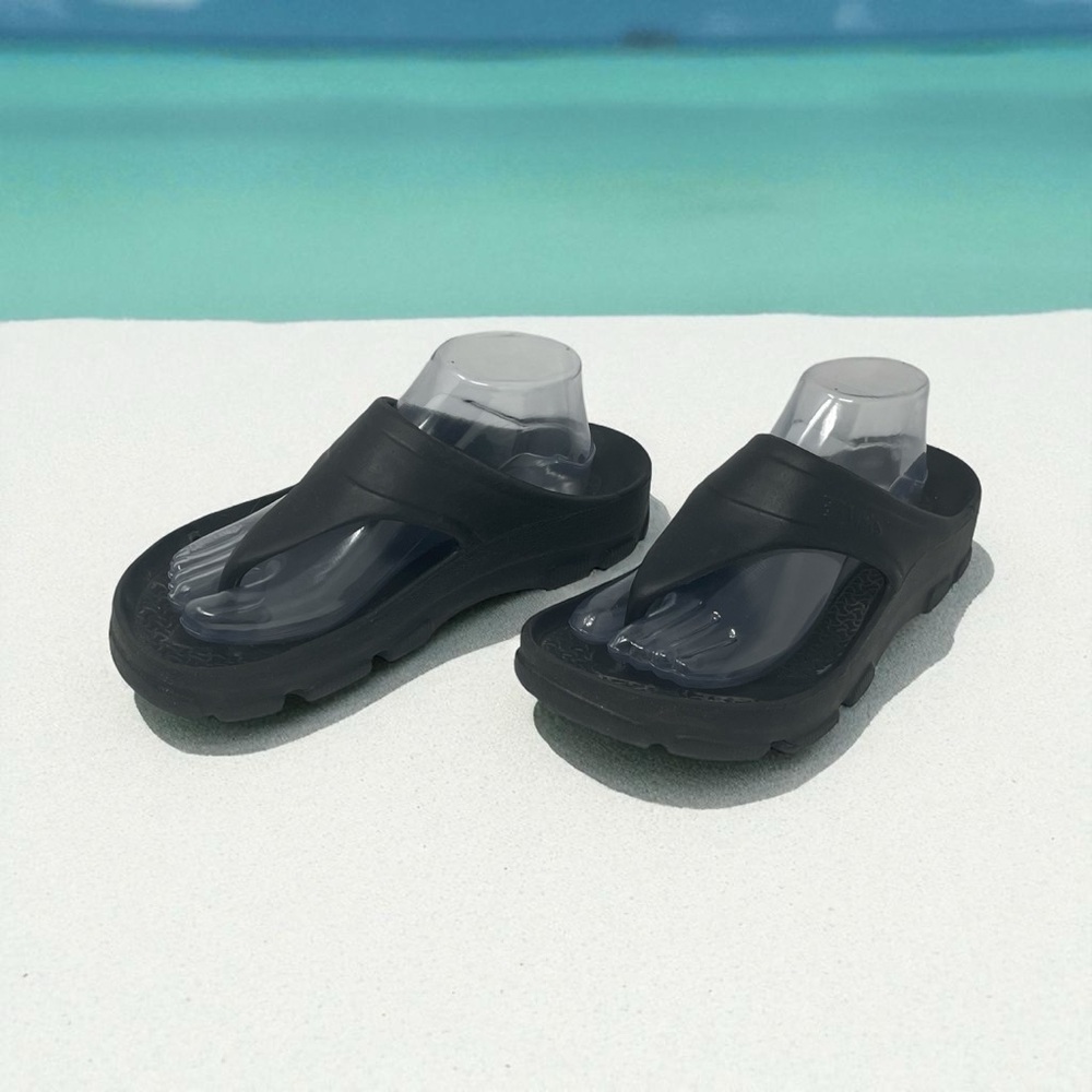 Women’s Birkenstock Birki EVA Flip Flop Black Caribbean Sandal 41 size 10-10 1/2 - Picture 13 of 16